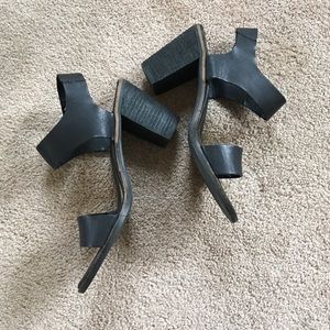 vegan leather black sandals